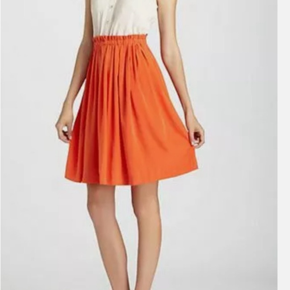 Anthropologie Postmark Ivory/Orange Colorblocked Shirt Dress Size 6 $128 NWT - Picture 3 of 8